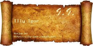 Illy Igor névjegykártya